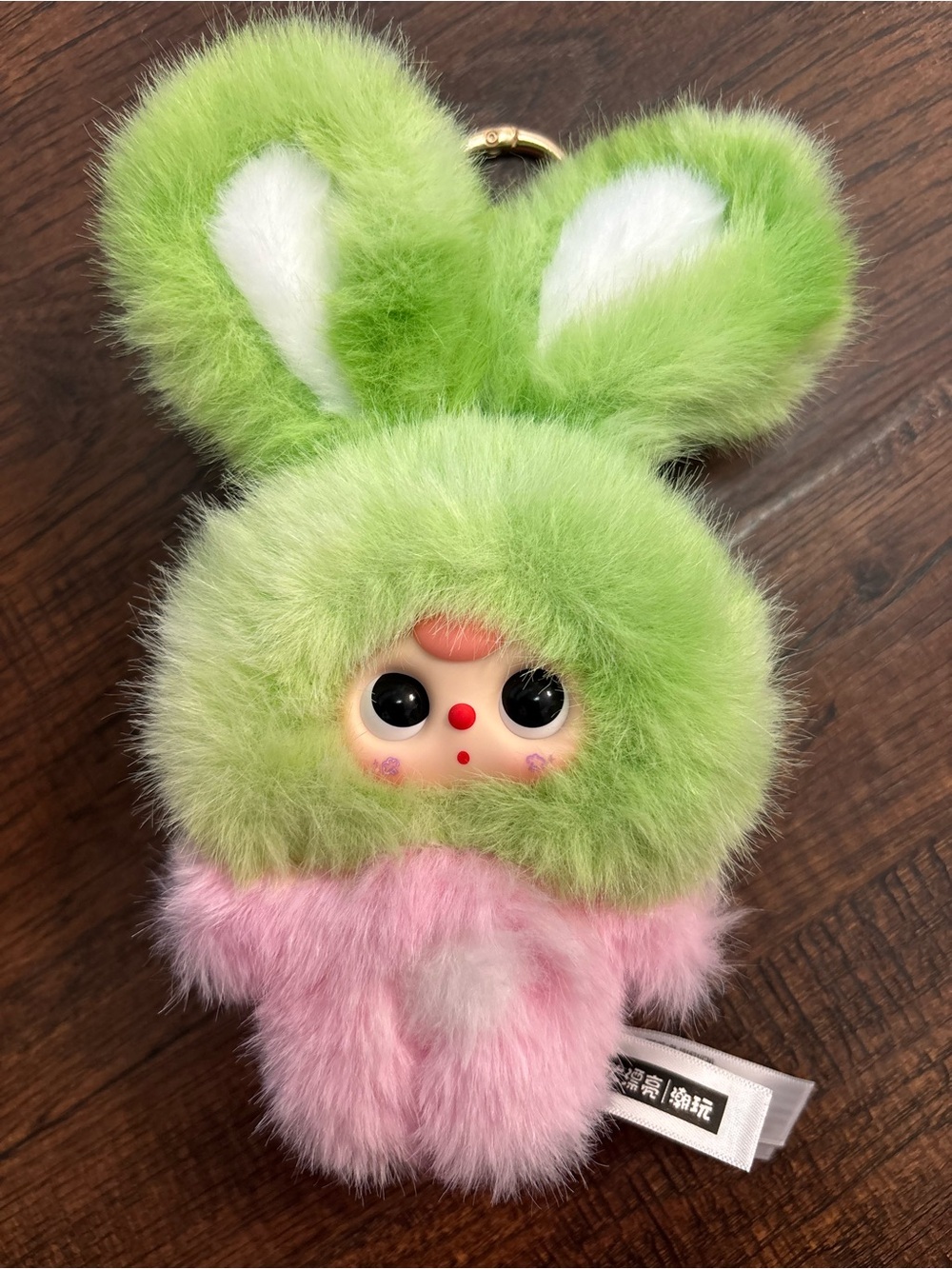 Baby Three Petit Macaron Rabbit Plush Keychain - Forest Mist Colorway